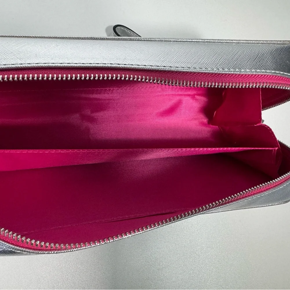 Soto Massini Milano Silver Metallic Ballet Clutch Bag